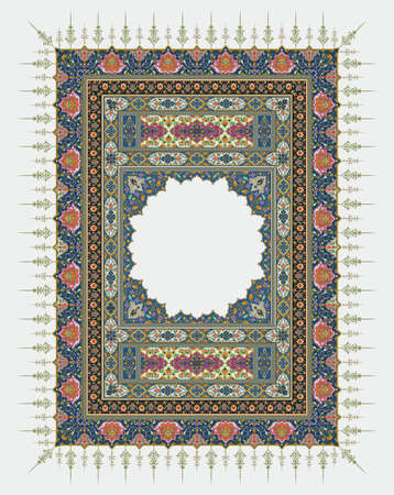 Islamic floral pattern, Moorish patterns inspired by Islamic Illustration Vector Illustrationのイラスト素材