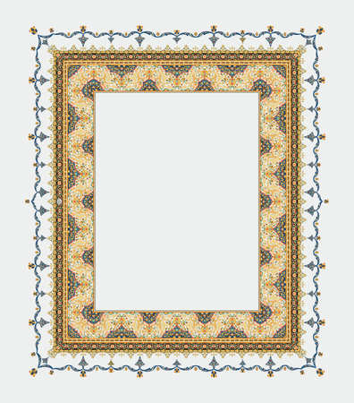 Islamic floral pattern, Moorish patterns inspired by Islamic Illustration Vector Illustrationのイラスト素材