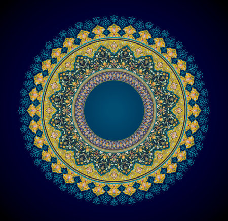 Islamic floral pattern, Moorish patterns inspired by Islamic Illustration Vector Illustrationのイラスト素材