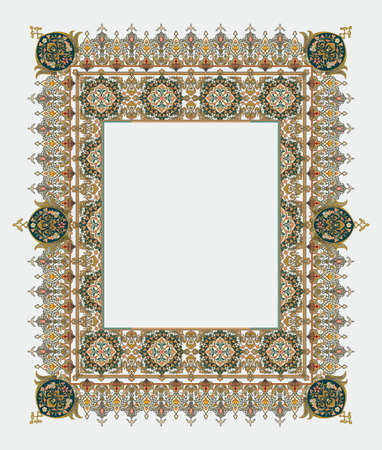 Islamic floral pattern, Moorish patterns inspired by Islamic Illustration Vector Illustrationのイラスト素材
