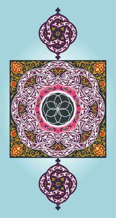 Islamic floral pattern, Moorish patterns inspired by Islamic Illustration Vector Illustrationのイラスト素材