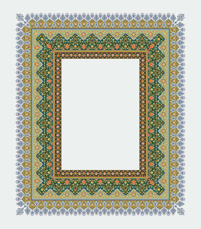 Islamic floral pattern, Moorish patterns inspired by Islamic Illustration Vector Illustrationのイラスト素材