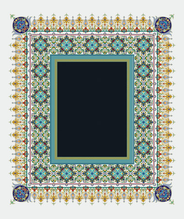 Islamic floral pattern, Moorish patterns inspired by Islamic Illustration Vector Illustration