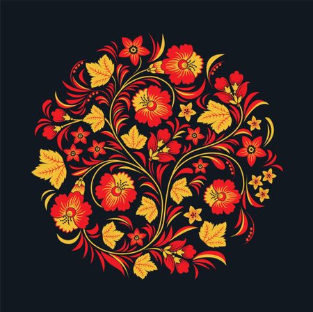 Ornamental flowers, Arabic Floral Border. Traditional Islamic Design