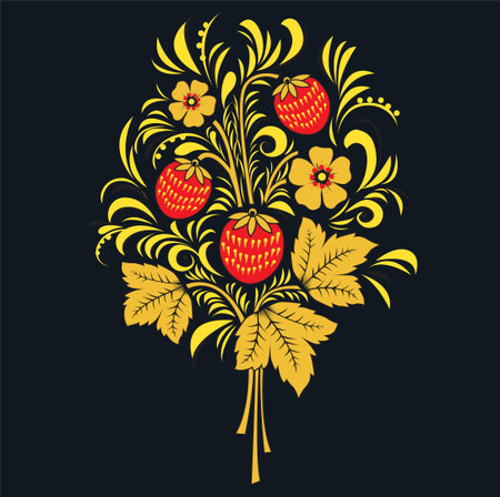 Ornamental flowers, Arabic Floral Border. Traditional Islamic Designのイラスト素材