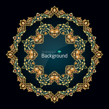 Luxury geometric patterns, Abstract background with Islamic ornament, Arabic geometric pattern, arabesque floral Design.のイラスト素材