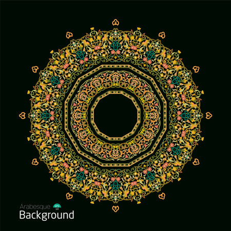 Luxury geometric patterns, Abstract background with Islamic ornament, Arabic geometric pattern, arabesque floral Design.のイラスト素材