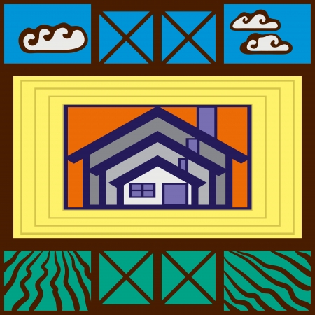 Blank new billboard on streetのイラスト素材