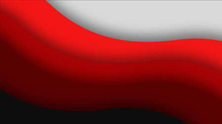 Abstract background with red and gray wavy lines. Vector illustration.のイラスト素材
