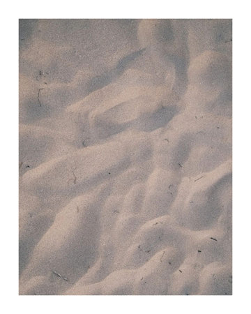 Sand texture isolated on white background with clipping path. Top view.