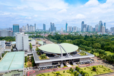 Aerial view of the Central Business District.の写真素材