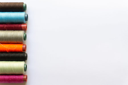 Top view of colorful on white background with various layouts.