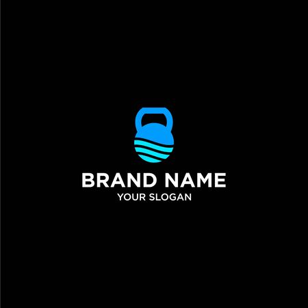 Bold and strong logo design for fitness business with clear backgroundのイラスト素材