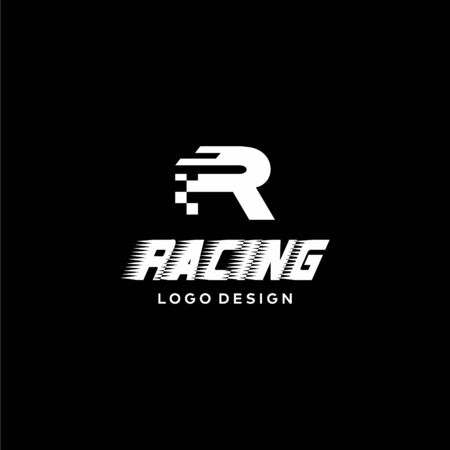 Bold logo design of Speed on dark background colours  - EPS10 - Vector.のイラスト素材
