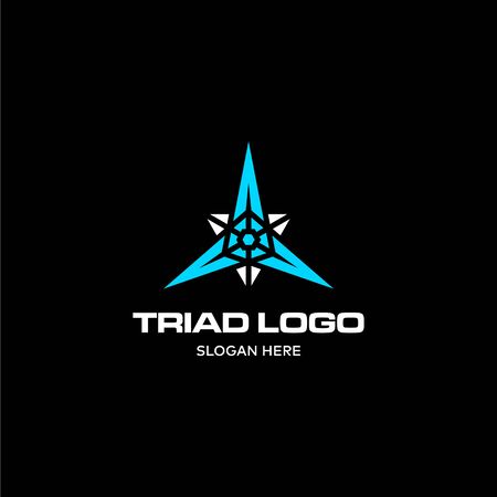 Bold and strong logo design of triangle shape with clear background colours - EPS10 - Vector.のイラスト素材