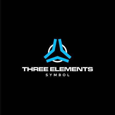 Bold and strong logo design of triangle shape with clear background colours - EPS10 - Vector.のイラスト素材