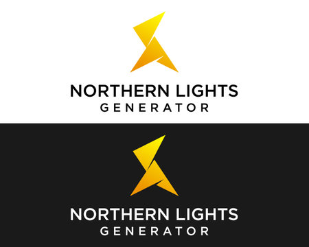 North direction and power electric company logo design.のイラスト素材