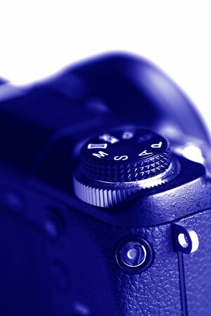 Dial control on a digital compact cameraの写真素材