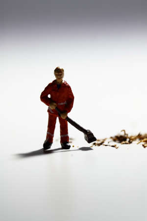 Miniature scale model street cleaners backlitの写真素材