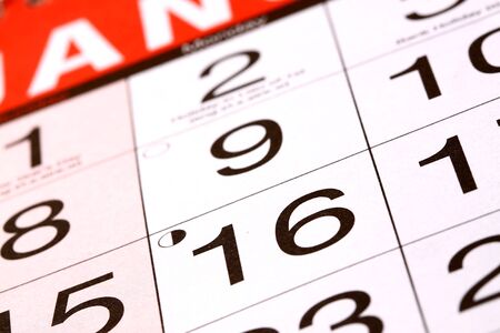 January on a Calendarの写真素材