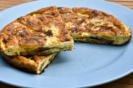 The omelette is a tasty and nutritious, easy to prepare and store.の写真素材