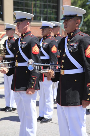 PORTLAND - JUNE 12  Rose Festival annual parade through downtown June 12, 2010 in Portland, Oregon  Recreational entertainment near the riverfront のeditorial素材