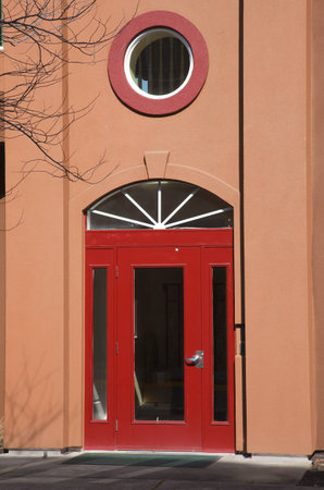 Red door entrance, Portland OR 