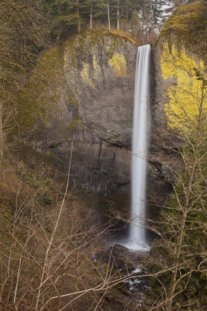 La Tourell Falls in the Columbia River Gorge Oregon scenic area 