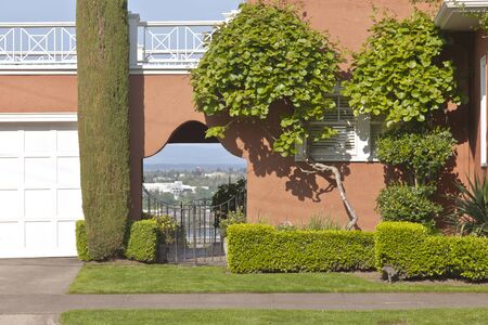 Residential homes on the west hills in Portland Oregon.のeditorial素材