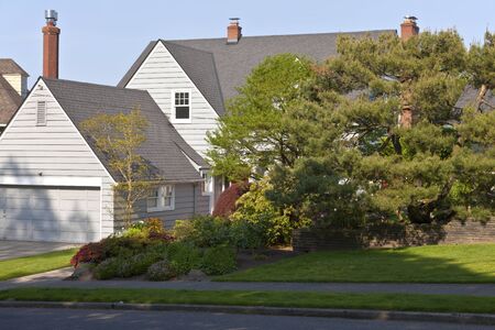 Residential homes on the west hills in Portland Oregon.のeditorial素材