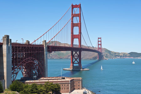 The golden gate bridge in San Francisco california.