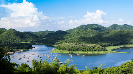 float raft downstreamの写真素材