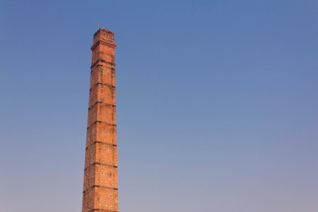 chimney whit blue skyの写真素材