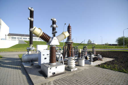 A row of power equipmentの写真素材