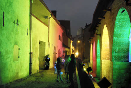 Historic center of XIII century in Riga, in Latvia  のeditorial素材