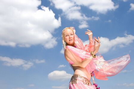 a woman dancingの写真素材