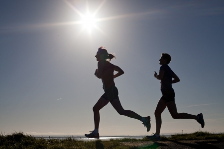 GALWAY, IRELAND - OCTOBER 6: Unidentified athletes compete during annual Galway Bay Half Marathon and 10K, on October 6, 2012 in Galway, Ireland.のeditorial素材