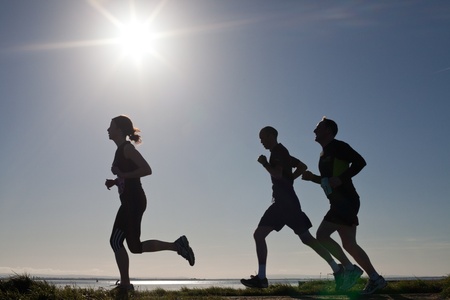 GALWAY, IRELAND - OCTOBER 6: Unidentified athletes compete during annual Galway Bay Half Marathon and 10K, on October 6, 2012 in Galway, Ireland.のeditorial素材