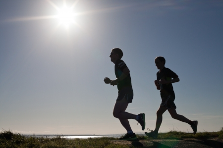 GALWAY, IRELAND - OCTOBER 6: Unidentified athletes compete during annual Galway Bay Half Marathon and 10K, on October 6, 2012 in Galway, Ireland.のeditorial素材