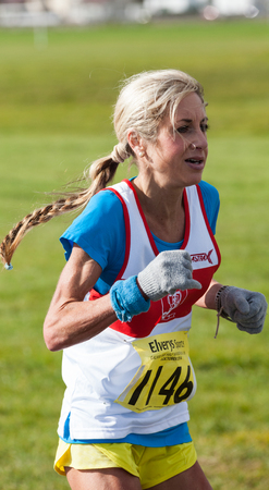 GALWAY, IRELAND - OCTOBER 4: Nicola Duncan, winner, compete during annual Galway Bay Half Marathon and 10K, on October 4, 2014 in Galway, Ireland.のeditorial素材