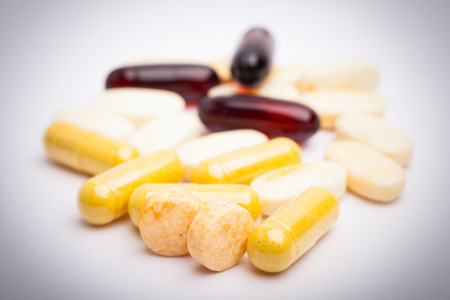 Complex supplement in pills for strength athletes.の写真素材