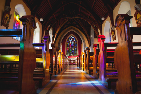 Catholic Gortanumera Church interior with wedding set up, Portumna, Irelandのeditorial素材