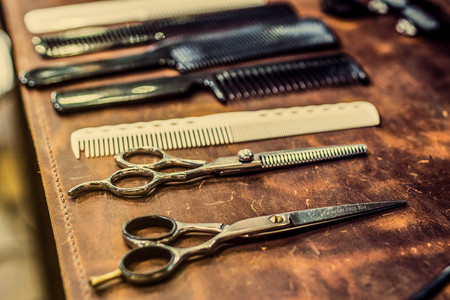 Professional hairdressing acsessoriesの写真素材