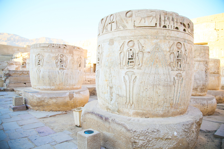 part of the temple in the city of the dead in Egyptの写真素材