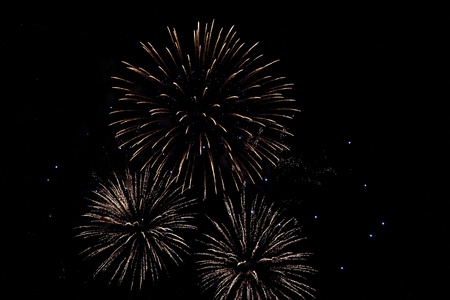 beautiful fireworks in the nightの写真素材