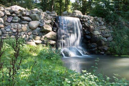 A waterfall in the Netherlands.の写真素材