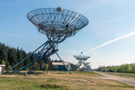 A big radar in the Netherlands. High quality photo.の写真素材