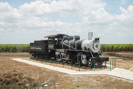 A team locomotive in Cuba. High quality photo from a old steam locomotive.