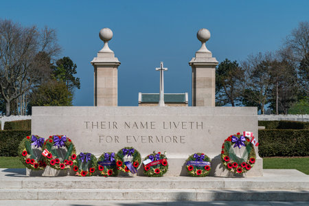 A Canadian World War II memorial in France. High quality photo from a memorial in Normandy.