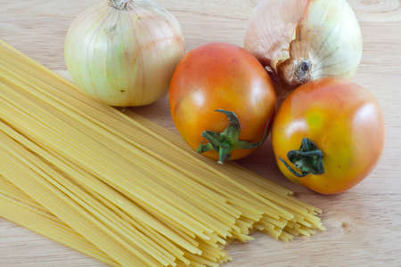 spaghitti ingredientの写真素材